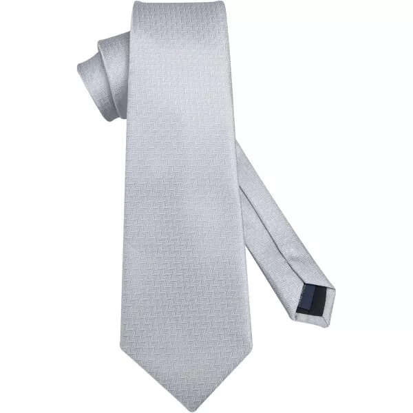 HISDERN Ties for Men Solid Houndstooth Neckties Handkerchief Formal Business Tie &amp; Pocket Square Set Wedding Party