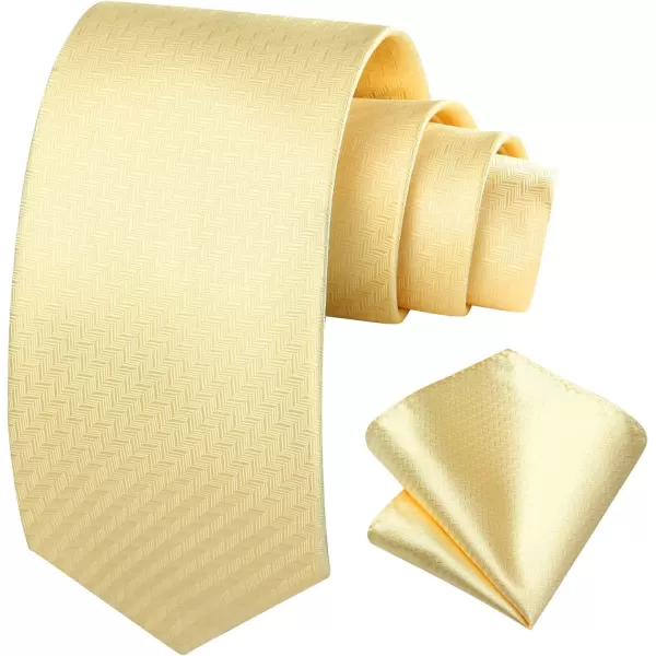 HISDERN Ties for Men Solid Houndstooth Neckties Handkerchief Formal Business Tie &amp; Pocket Square Set Wedding Party