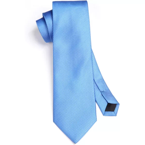 HISDERN Ties for Men Solid Houndstooth Neckties Handkerchief Formal Business Tie &amp; Pocket Square Set Wedding Party