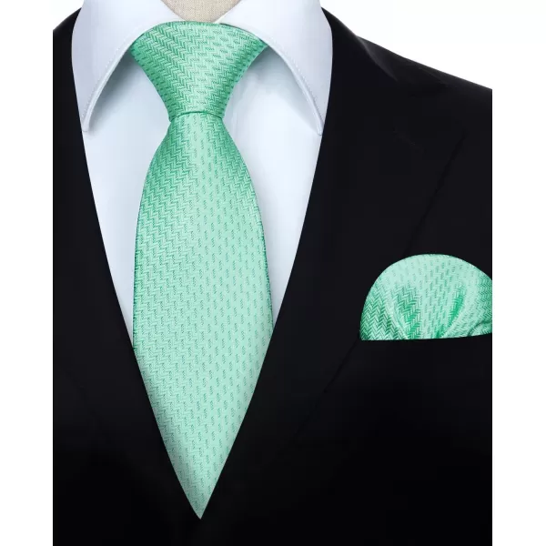 HISDERN Ties for Men Solid Houndstooth Neckties Handkerchief Formal Business Tie &amp; Pocket Square Set Wedding Party