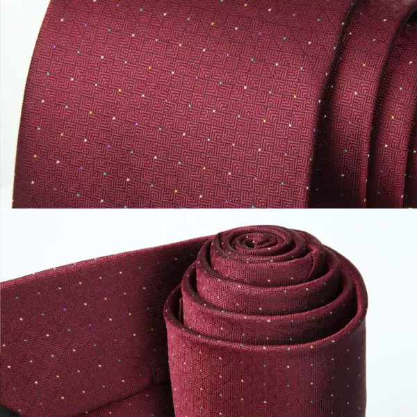 HISDERN Ties for Men Solid Houndstooth Neckties Handkerchief Formal Business Tie &amp; Pocket Square Set Wedding Party