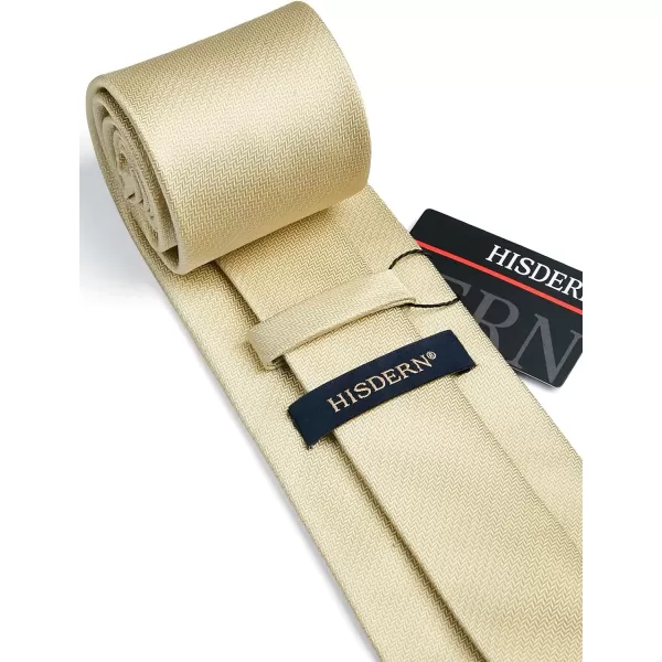 HISDERN Ties for Men Solid Houndstooth Neckties Handkerchief Formal Business Tie &amp; Pocket Square Set Wedding Party