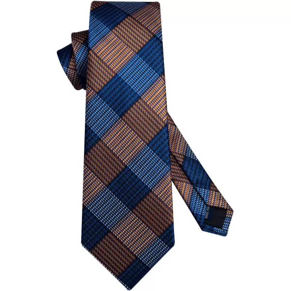 HISDERN Ties for Men Solid Houndstooth Neckties Handkerchief Formal Business Tie &amp; Pocket Square Set Wedding Party
