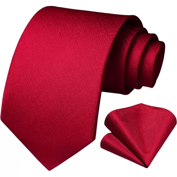 HISDERN Ties for Men Solid Houndstooth Neckties Handkerchief Formal Business Tie &amp; Pocket Square Set Wedding Party
