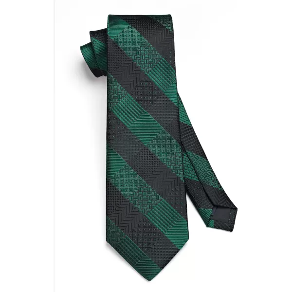 HISDERN Ties for Men Solid Houndstooth Neckties Handkerchief Formal Business Tie &amp; Pocket Square Set Wedding Party