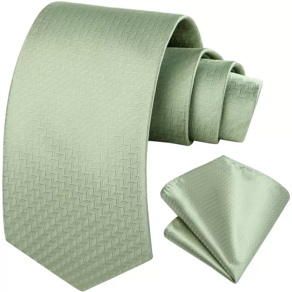 HISDERN Ties for Men Solid Houndstooth Neckties Handkerchief Formal Business Tie &amp; Pocket Square Set Wedding Party