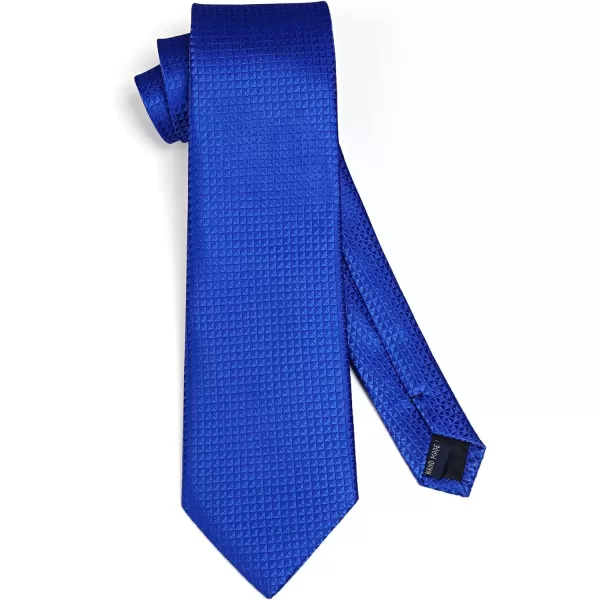 HISDERN Ties for Men Solid Houndstooth Neckties Handkerchief Formal Business Tie &amp; Pocket Square Set Wedding Party