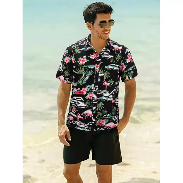 Hawaiian Shirt for Men Short Sleeve Button Down Shirt Men Casual Summer Tropical Beach Aloha Shirts for Men Hawaii Party