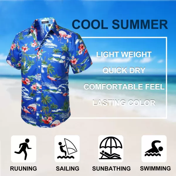Hawaiian Shirt for Men Short Sleeve Button Down Shirt Men Casual Summer Tropical Beach Aloha Shirts for Men Hawaii Party