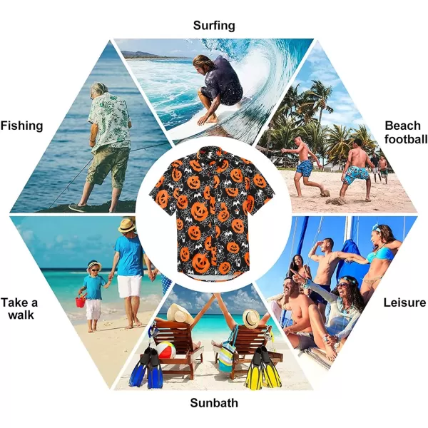 Hawaiian Shirt for Men Short Sleeve Button Down Shirt Men Casual Summer Tropical Beach Aloha Shirts for Men Hawaii Party