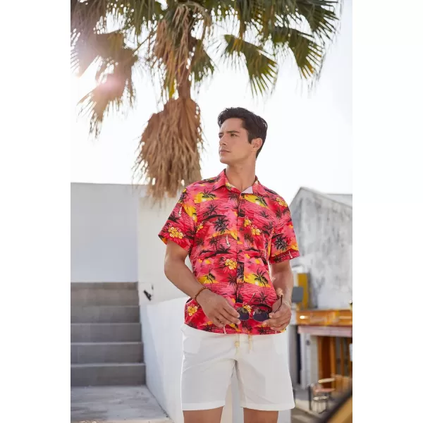 Hawaiian Shirt for Men Short Sleeve Button Down Shirt Men Casual Summer Tropical Beach Aloha Shirts for Men Hawaii Party