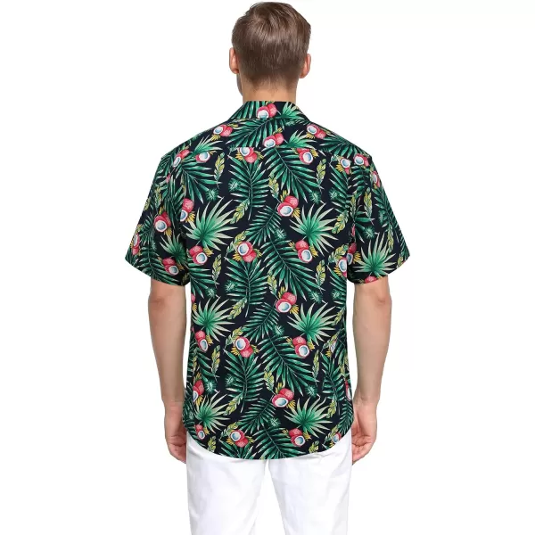 Hawaiian Shirt for Men Short Sleeve Button Down Shirt Men Casual Summer Tropical Beach Aloha Shirts for Men Hawaii Party