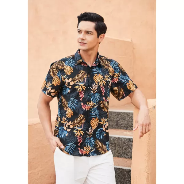 Hawaiian Shirt for Men Short Sleeve Button Down Shirt Men Casual Summer Tropical Beach Aloha Shirts for Men Hawaii Party)