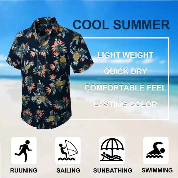 Hawaiian Shirt for Men Short Sleeve Button Down Shirt Men Casual Summer Tropical Beach Aloha Shirts for Men Hawaii Party