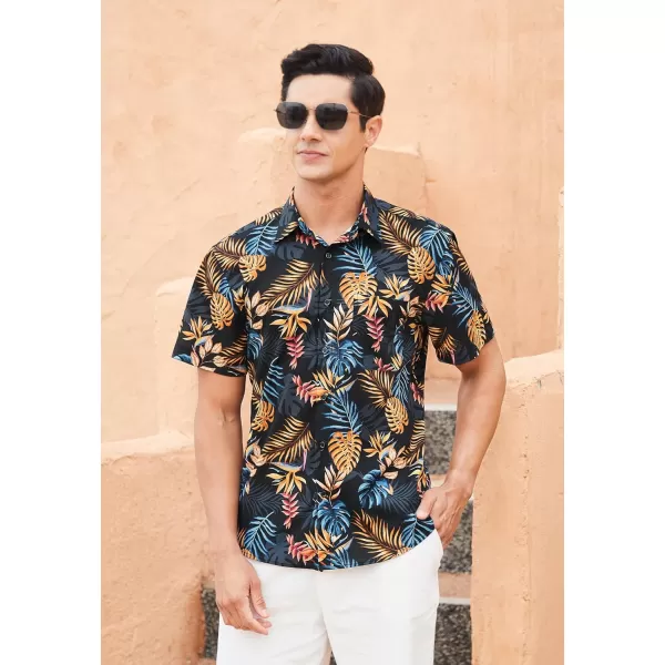 Hawaiian Shirt for Men Short Sleeve Button Down Shirt Men Casual Summer Tropical Beach Aloha Shirts for Men Hawaii Party)