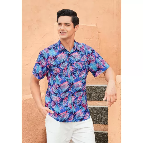 Hawaiian Shirt for Men Short Sleeve Button Down Shirt Men Casual Summer Tropical Beach Aloha Shirts for Men Hawaii Party)