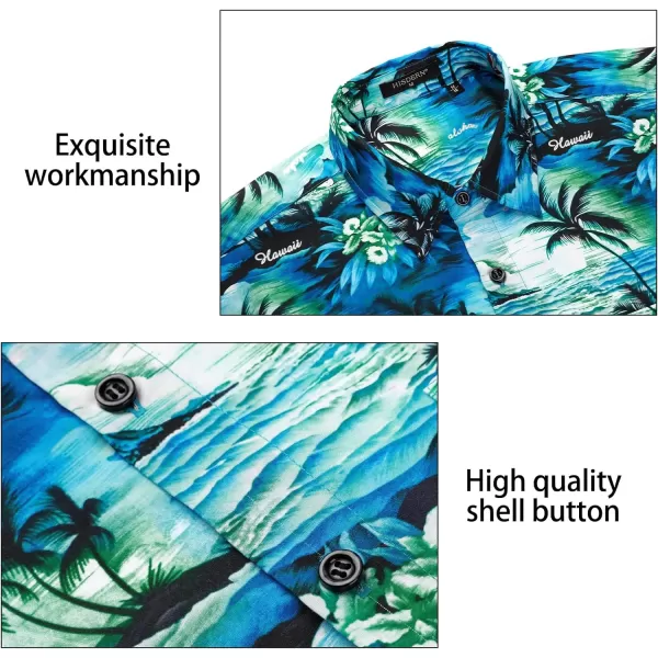 Hawaiian Shirt for Men Short Sleeve Button Down Shirt Men Casual Summer Tropical Beach Aloha Shirts for Men Hawaii Party)