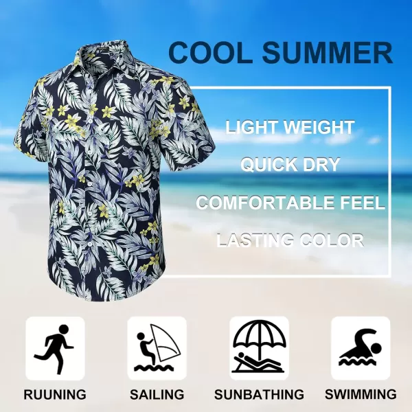 Hawaiian Shirt for Men Short Sleeve Button Down Shirt Men Casual Summer Tropical Beach Aloha Shirts for Men Hawaii Party