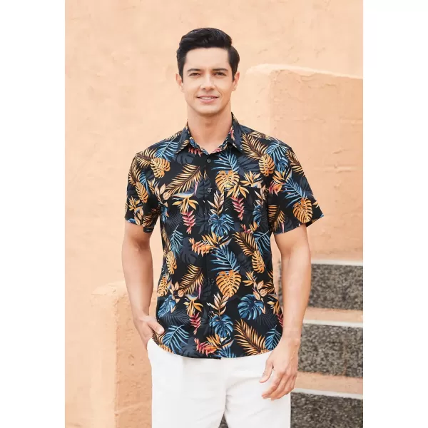 Hawaiian Shirt for Men Short Sleeve Button Down Shirt Men Casual Summer Tropical Beach Aloha Shirts for Men Hawaii Party)
