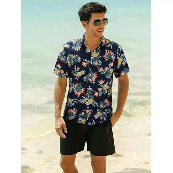 Hawaiian Shirt for Men Short Sleeve Button Down Shirt Men Casual Summer Tropical Beach Aloha Shirts for Men Hawaii Party