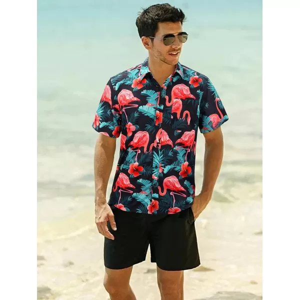 Hawaiian Shirt for Men Short Sleeve Button Down Shirt Men Casual Summer Tropical Beach Aloha Shirts for Men Hawaii Party
