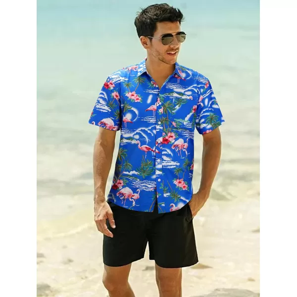 Hawaiian Shirt for Men Short Sleeve Button Down Shirt Men Casual Summer Tropical Beach Aloha Shirts for Men Hawaii Party