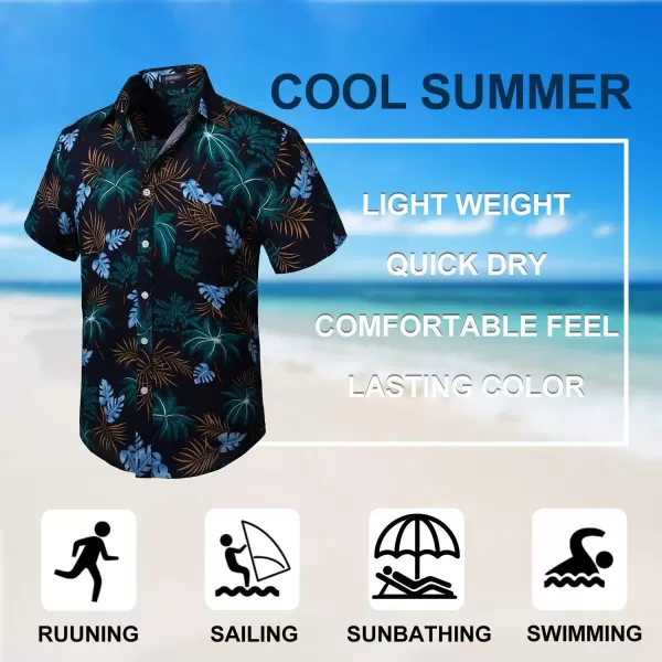 Hawaiian Shirt for Men Short Sleeve Button Down Shirt Men Casual Summer Tropical Beach Aloha Shirts for Men Hawaii Party