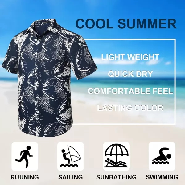 Hawaiian Shirt for Men Short Sleeve Button Down Shirt Men Casual Summer Tropical Beach Aloha Shirts for Men Hawaii Party