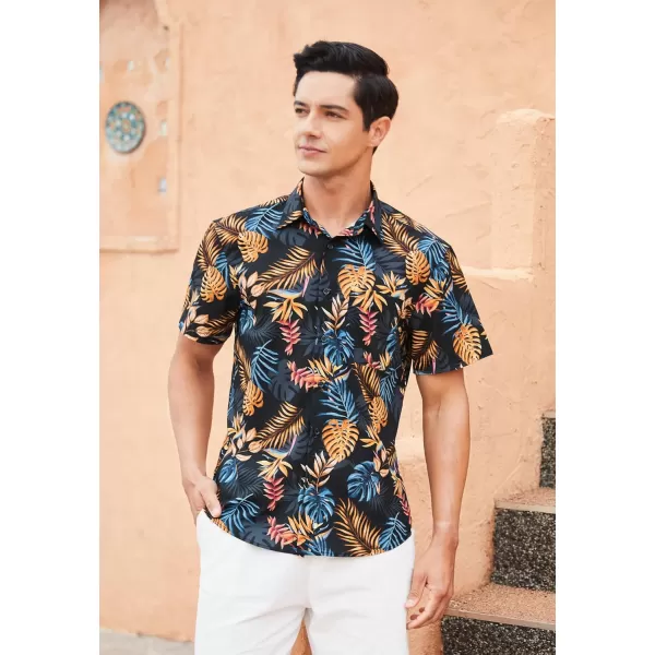 Hawaiian Shirt for Men Short Sleeve Button Down Shirt Men Casual Summer Tropical Beach Aloha Shirts for Men Hawaii Party)