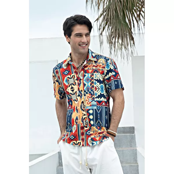 Hawaiian Shirt for Men Short Sleeve Button Down Shirt Men Casual Summer Tropical Beach Aloha Shirts for Men Hawaii Party