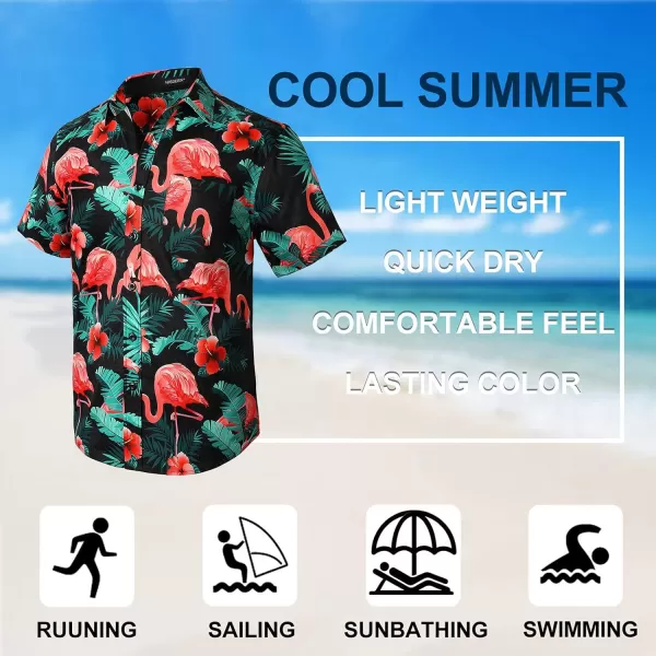 Hawaiian Shirt for Men Short Sleeve Button Down Shirt Men Casual Summer Tropical Beach Aloha Shirts for Men Hawaii Party