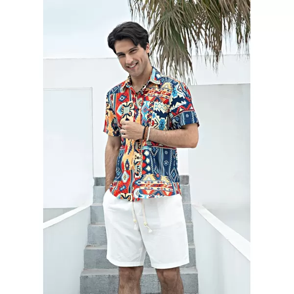 Hawaiian Shirt for Men Short Sleeve Button Down Shirt Men Casual Summer Tropical Beach Aloha Shirts for Men Hawaii Party