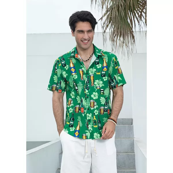Hawaiian Shirt for Men Short Sleeve Button Down Shirt Men Casual Summer Tropical Beach Aloha Shirts for Men Hawaii Party