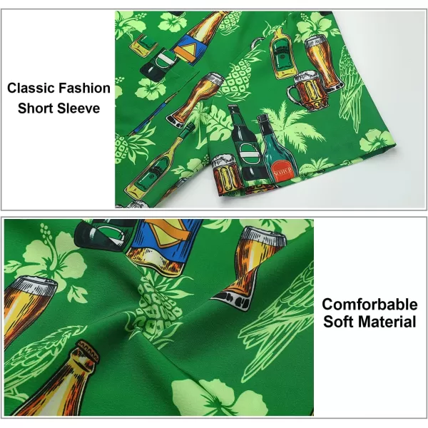 Hawaiian Shirt for Men Short Sleeve Button Down Shirt Men Casual Summer Tropical Beach Aloha Shirts for Men Hawaii Party