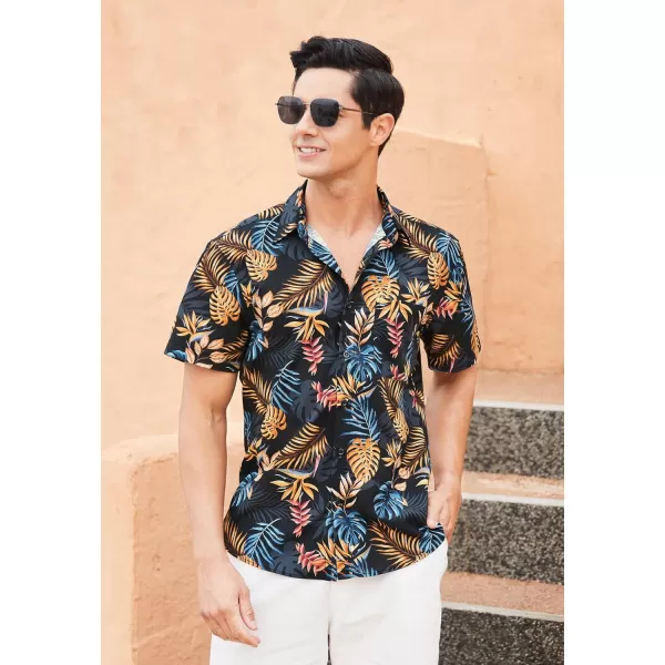 Hawaiian Shirt for Men Short Sleeve Button Down Shirt Men Casual Summer Tropical Beach Aloha Shirts for Men Hawaii Party)