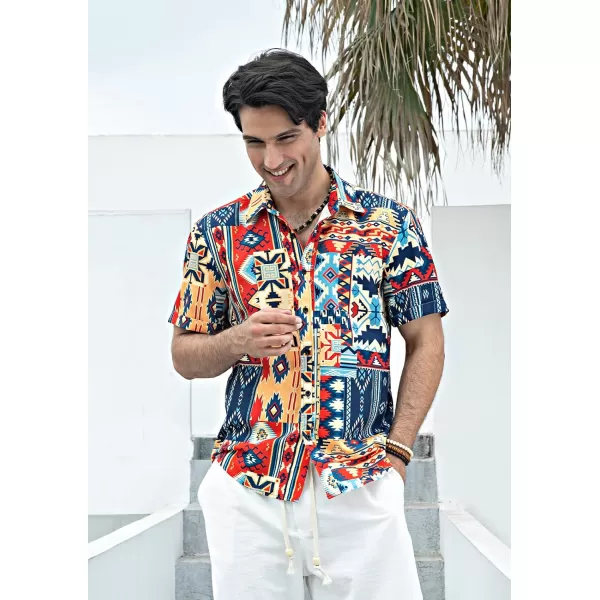 Hawaiian Shirt for Men Short Sleeve Button Down Shirt Men Casual Summer Tropical Beach Aloha Shirts for Men Hawaii Party