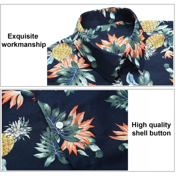 Hawaiian Shirt for Men Short Sleeve Button Down Shirt Men Casual Summer Tropical Beach Aloha Shirts for Men Hawaii Party