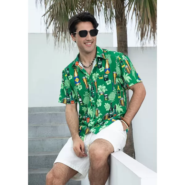 Hawaiian Shirt for Men Short Sleeve Button Down Shirt Men Casual Summer Tropical Beach Aloha Shirts for Men Hawaii Party