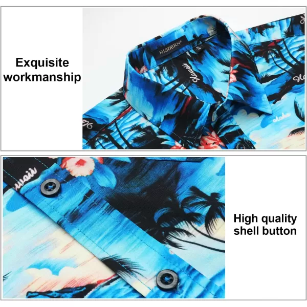 Hawaiian Shirt for Men Short Sleeve Button Down Shirt Men Casual Summer Tropical Beach Aloha Shirts for Men Hawaii Party)