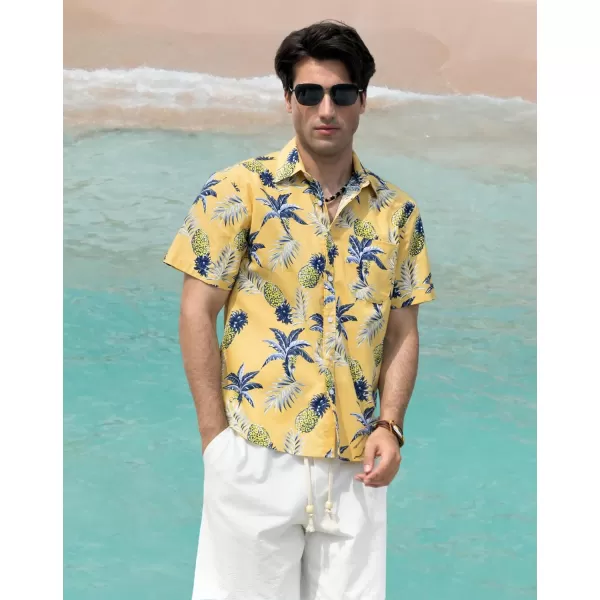Hawaiian Shirt for Men Short Sleeve Button Down Shirt Men Casual Summer Tropical Beach Aloha Shirts for Men Hawaii Party