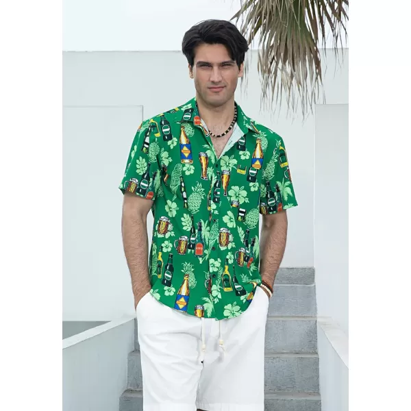 Hawaiian Shirt for Men Short Sleeve Button Down Shirt Men Casual Summer Tropical Beach Aloha Shirts for Men Hawaii Party