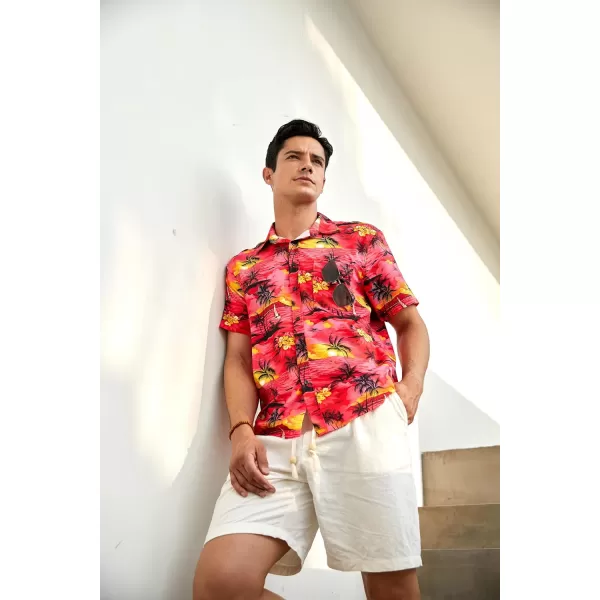 Hawaiian Shirt for Men Short Sleeve Button Down Shirt Men Casual Summer Tropical Beach Aloha Shirts for Men Hawaii Party