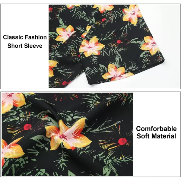 Hawaiian Shirt for Men Short Sleeve Button Down Shirt Men Casual Summer Tropical Beach Aloha Shirts for Men Hawaii Party)