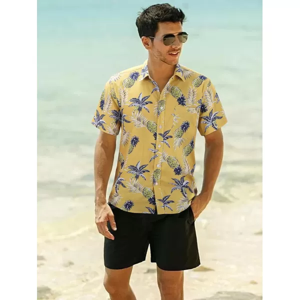 Hawaiian Shirt for Men Short Sleeve Button Down Shirt Men Casual Summer Tropical Beach Aloha Shirts for Men Hawaii Party