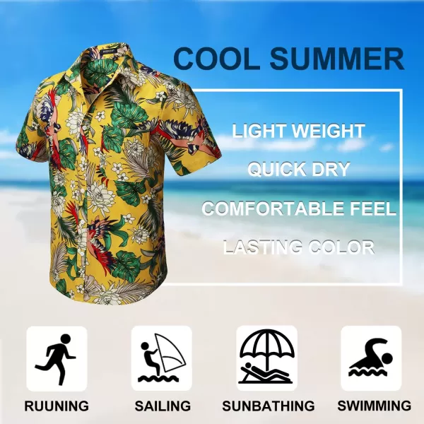 Hawaiian Shirt for Men Short Sleeve Button Down Shirt Men Casual Summer Tropical Beach Aloha Shirts for Men Hawaii Party