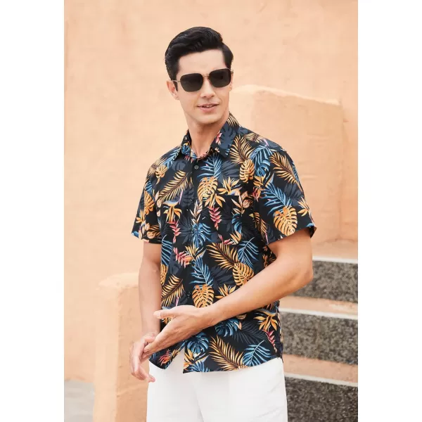 Hawaiian Shirt for Men Short Sleeve Button Down Shirt Men Casual Summer Tropical Beach Aloha Shirts for Men Hawaii Party)