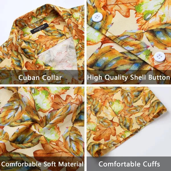 Mens Hawaiian Shirts Short Sleeve Button Down Tropical Beach Shirt 100% Cotton Summer Casual Vacation Floral Aloha Shirt
