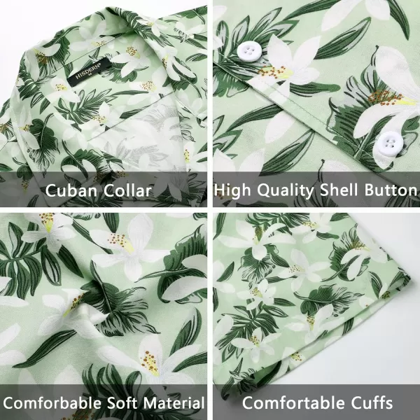 Mens Hawaiian Shirts Short Sleeve Button Down Tropical Beach Shirt 100% Cotton Summer Casual Vacation Floral Aloha Shirt