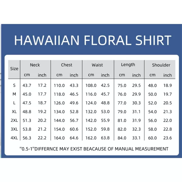 Mens Hawaiian Shirts Short Sleeve Button Down Tropical Beach Shirt 100% Cotton Summer Casual Vacation Floral Aloha Shirt