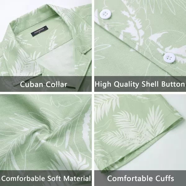 Mens Hawaiian Shirts Short Sleeve Button Down Tropical Beach Shirt 100% Cotton Summer Casual Vacation Floral Aloha Shirt